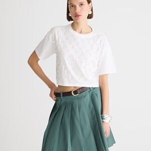 J.Crew Broken-in jersey cropped T-shirt with patterned sequins